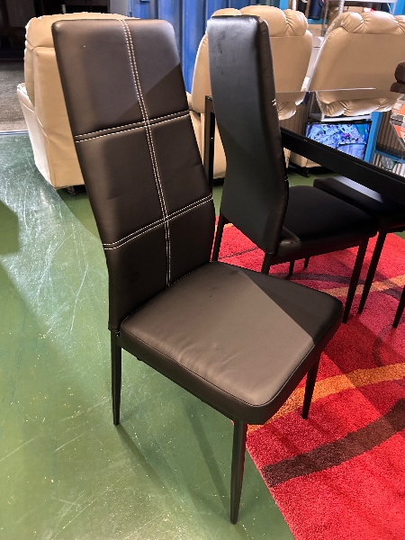 Mesa de jantar Tampo de vidro preto - Imagem 3